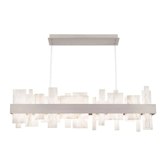 Acropolis 46in LED Linear Alabaster Chandelier