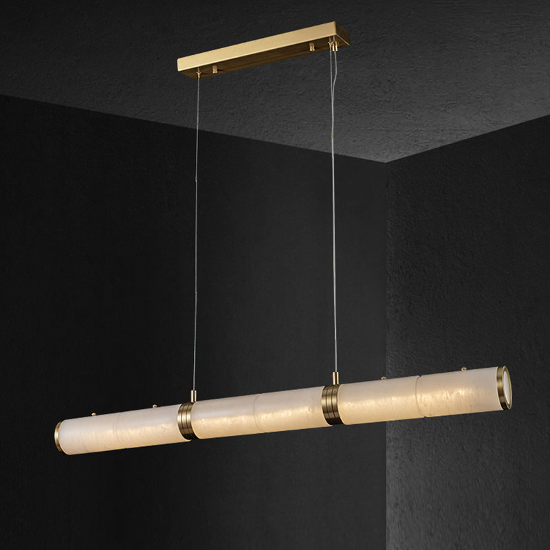 Alabaster Modern Art Linear Chandelier