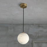 Alabaster Ball Pendant Light