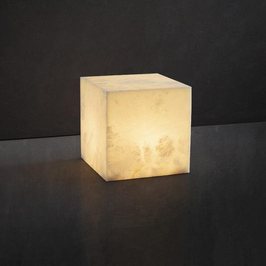 Alabaster Cubic Table Light