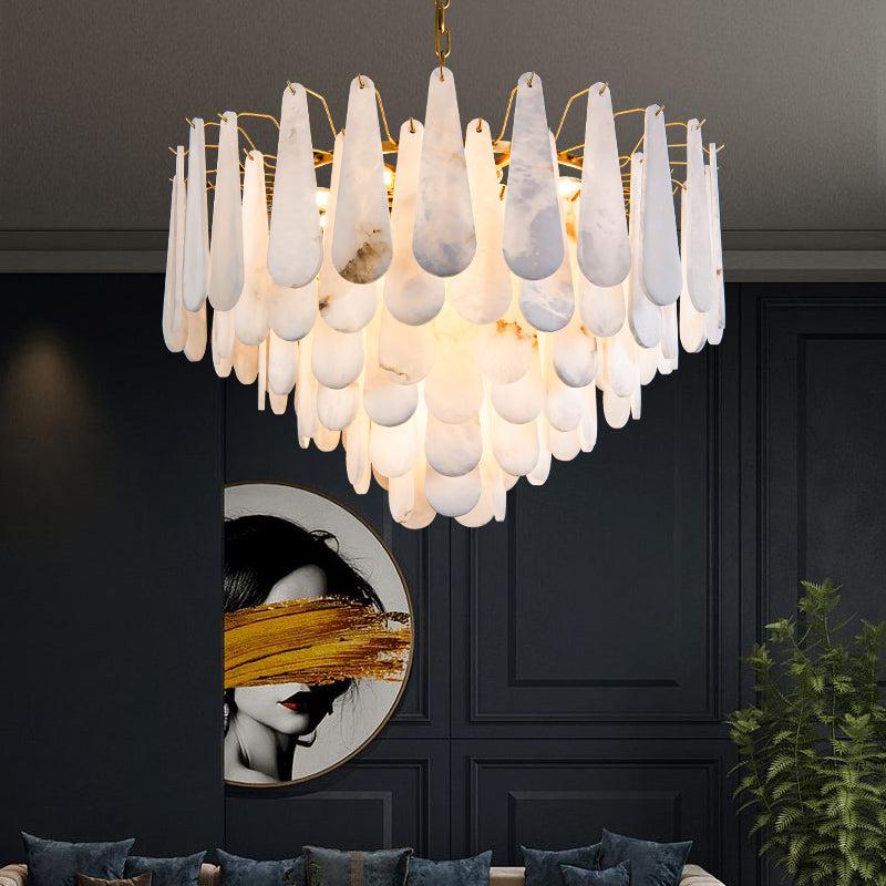 Alabaster Foyer Modern Chandelier