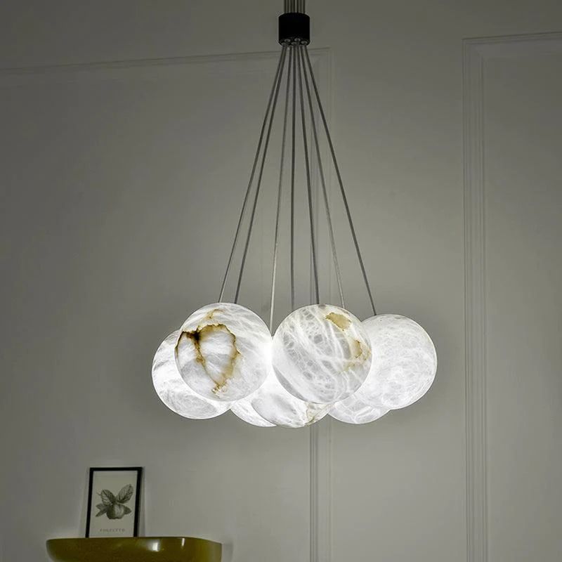 Alabaster Global Ceiling Chandelier