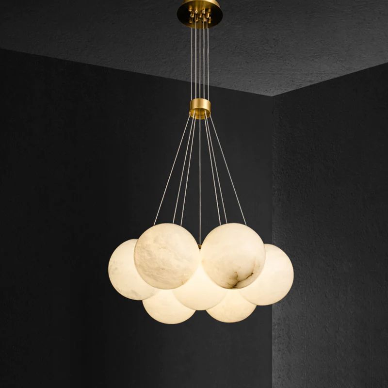 Alabaster Global Ceiling Chandelier