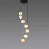 Alabaster Global Wavy Chandelier