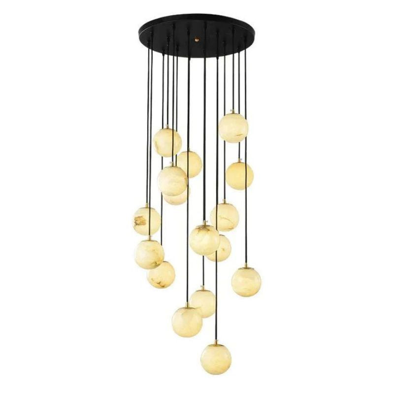 Alabaster Global Wavy Chandelier