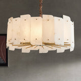 Alabaster Lorry Round Chandelier 20" 31"