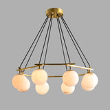 Alabaster Modern Round Ball Chandelier