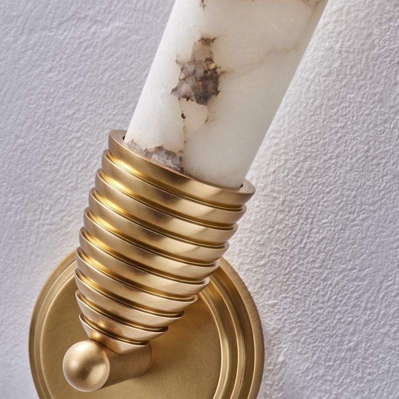 Gypsum Alabaster LED Wall Sconce