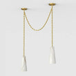 Steven Contemporary 2-Light Vintage Alabaster Chandelier