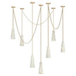 Steven Contemporary Alabaster Chandelier,7-Light Vintage Alabaster Pendant Cluster