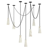 Steven Contemporary Alabaster Chandelier,7-Light Vintage Alabaster Pendant Cluster