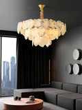 Alabaster Moira Modern Snowflake Multi-Layer Chandelier