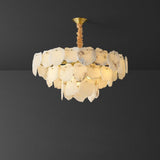 Alabaster Moira Modern Snowflake Multi-Layer Chandelier