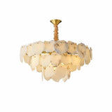 Alabaster Moira Modern Snowflake Multi-Layer Chandelier