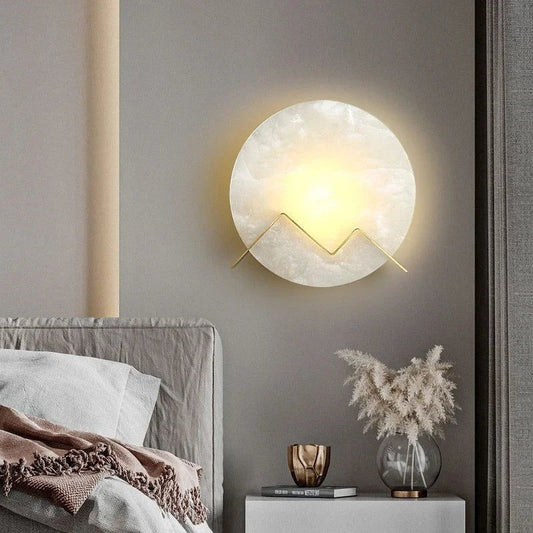 M Letter Alabaster Wall Sconce