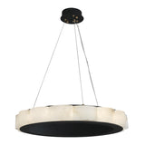 Moden Alabaster Round Chandelier Black