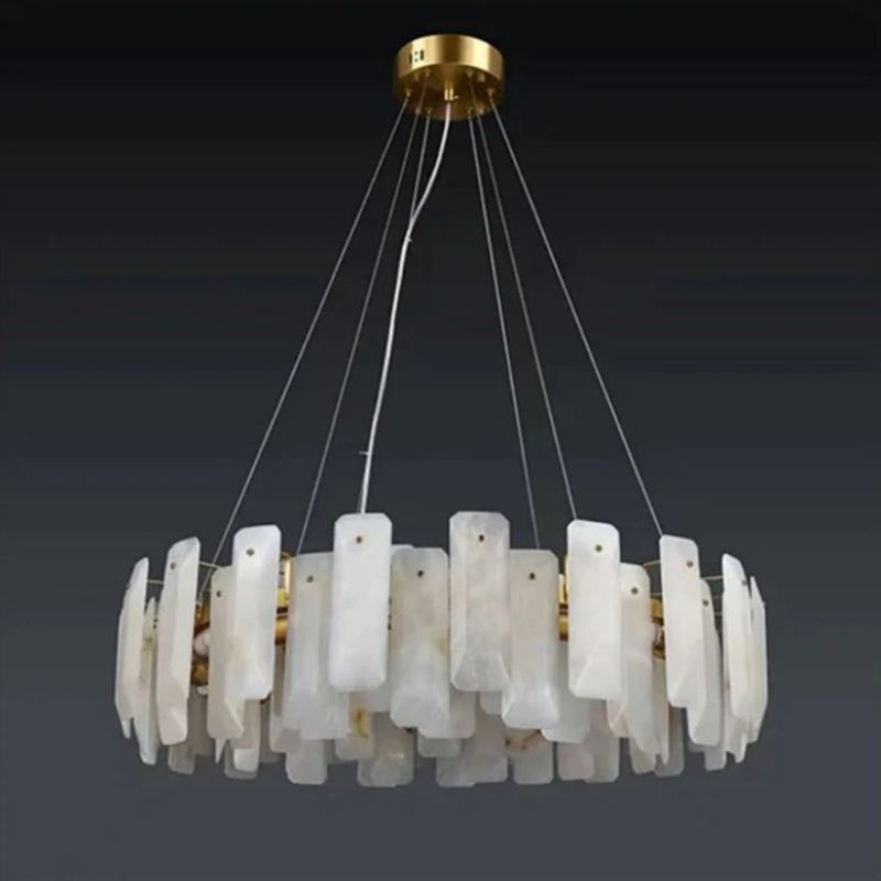 Moira Alabaster Round Chandelier