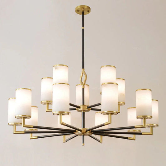 Multi-layer Branda Alabaster Round chandelier