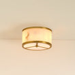 Small Upsala Alabaster Flush Mount Ceiling Light