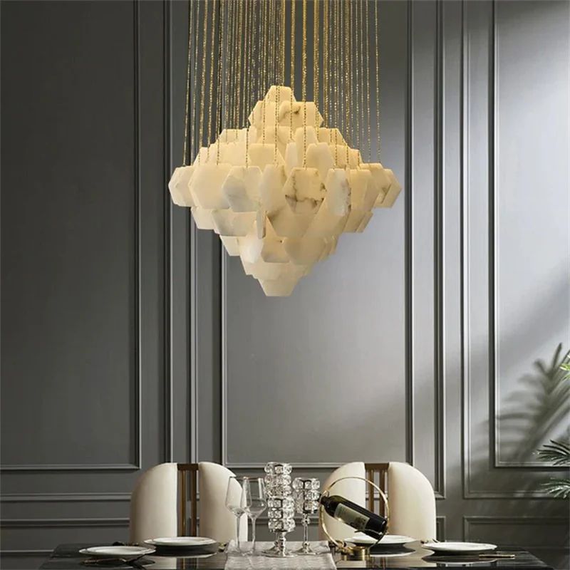 Talan Multi-layer Irregular Alabaster Chandelier