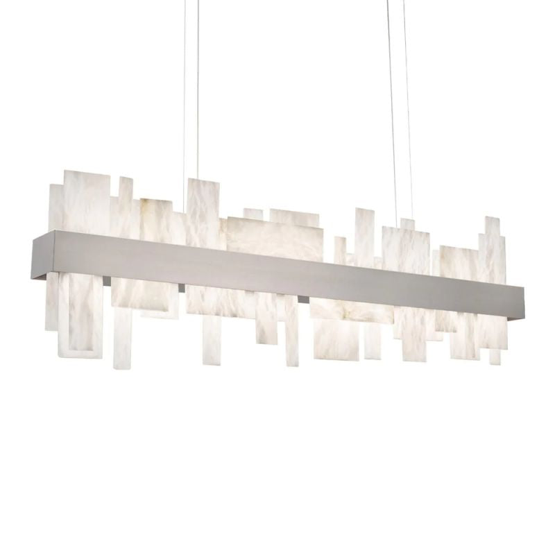 Acropolis 46in LED Linear Alabaster Chandelier