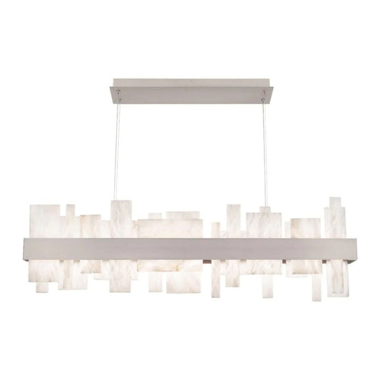 Acropolis 46in LED Linear Alabaster Chandelier